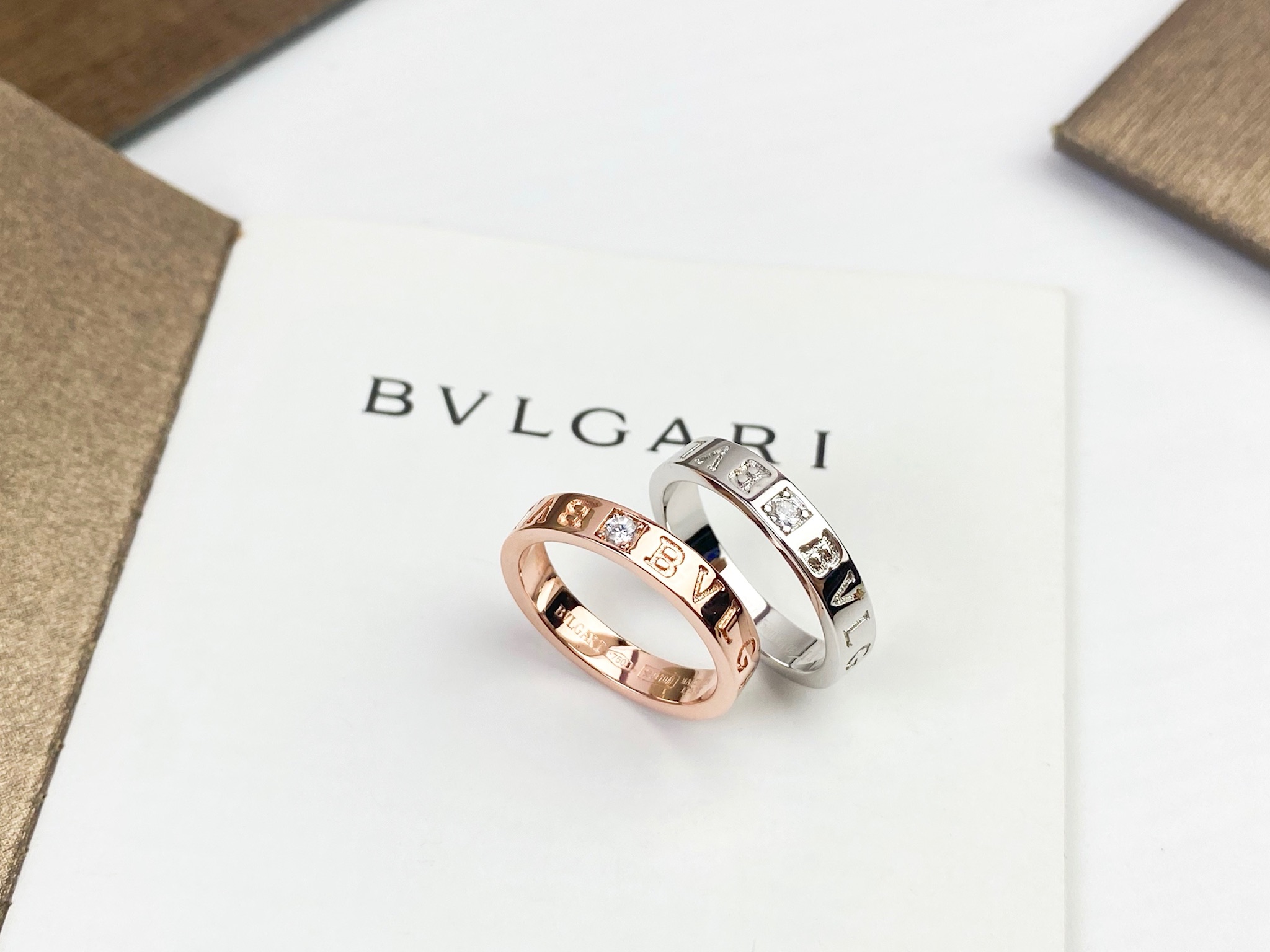 Bvlgari BVLGARI宝格丽 LOGO字母一钻戒指