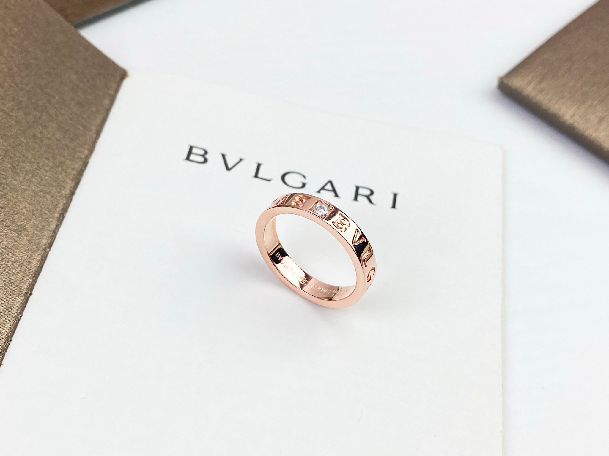 Bvlgari BVLGARI宝格丽 LOGO字母一钻戒指
