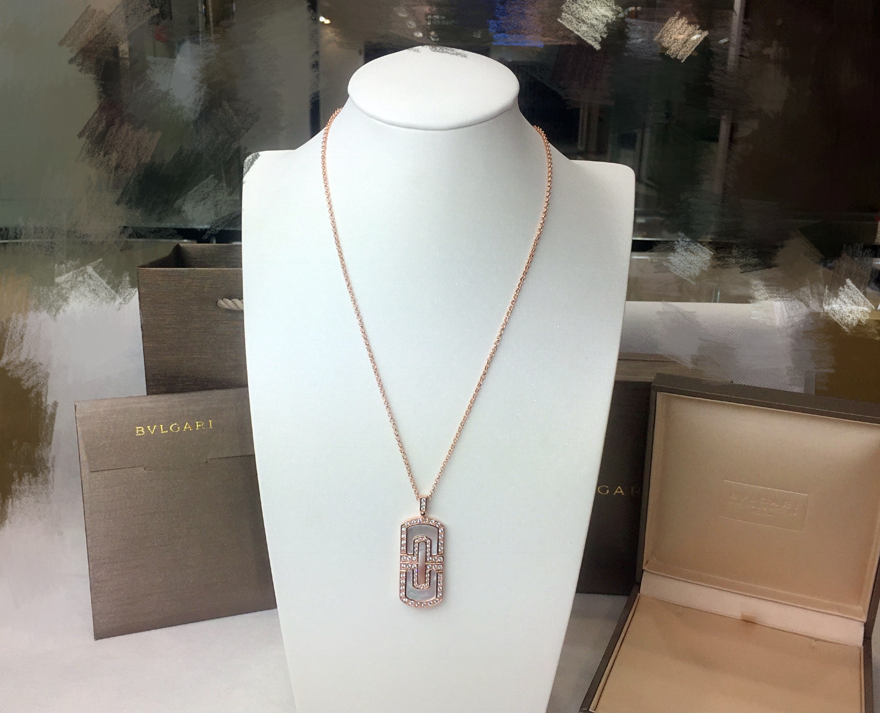 Bvlgari BVLGARI宝格丽回形贝壳情侣项链