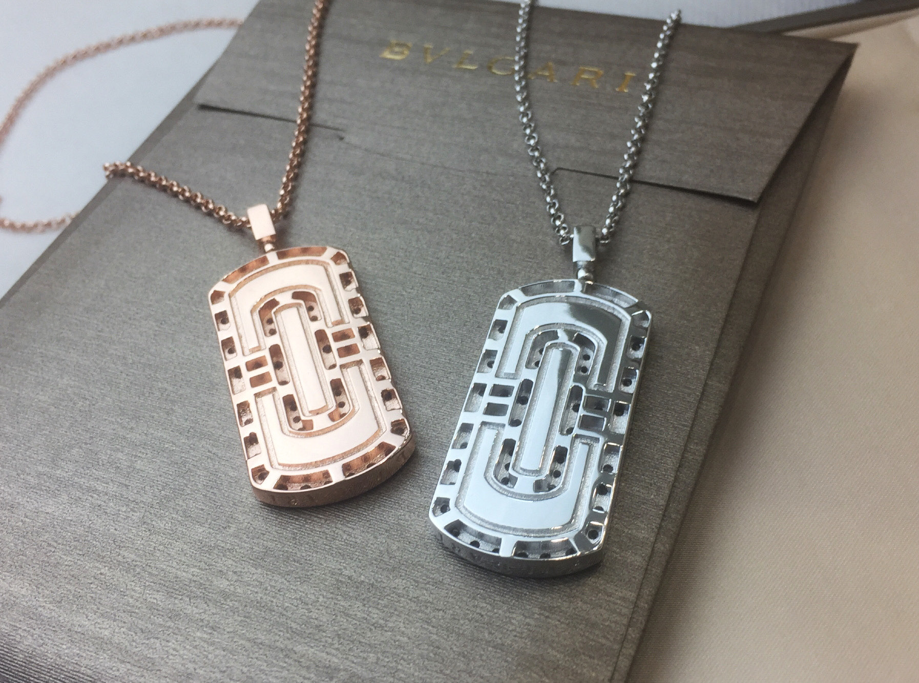 Bvlgari BVLGARI宝格丽回形贝壳情侣项链