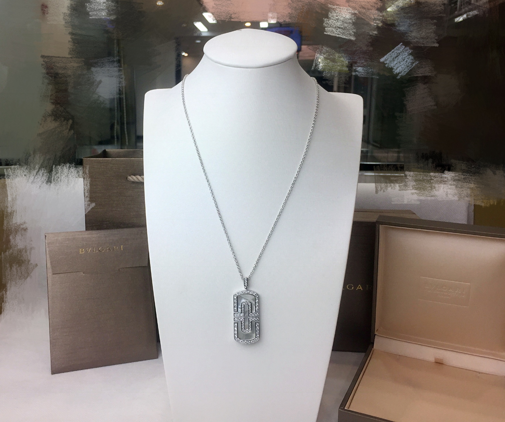 Bvlgari BVLGARI宝格丽回形贝壳情侣项链