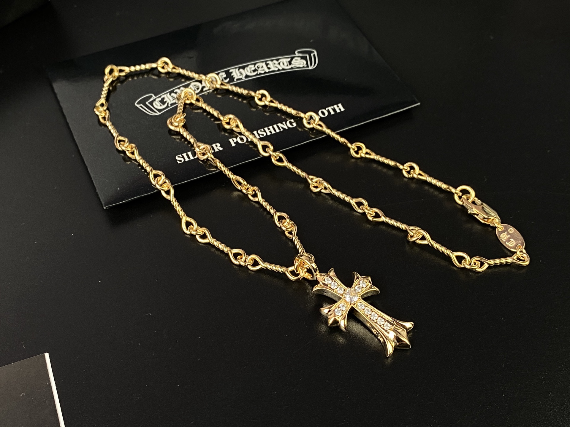 Chrome Hearts Chrome hearts 克罗心带钻十字架项链