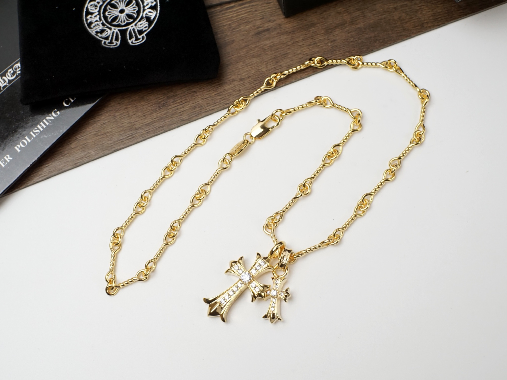 Chrome Hearts Chrome Hearts克罗心双十字项链