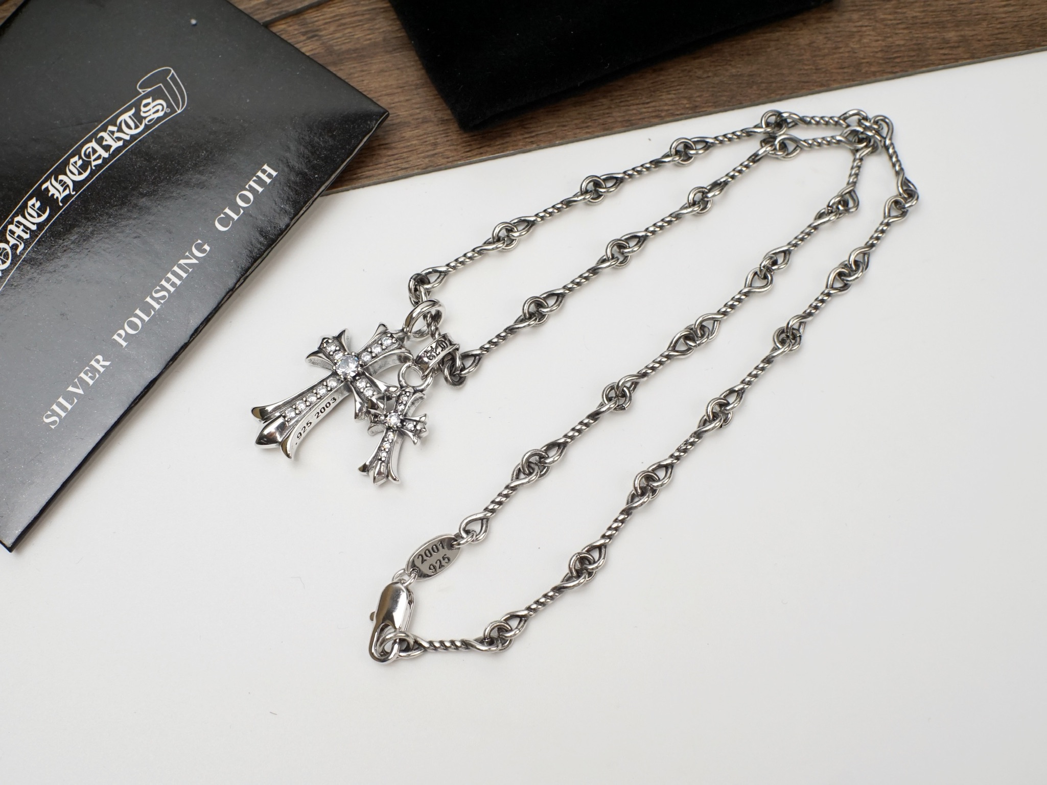 Chrome Hearts Chrome Hearts克罗心双十字项链