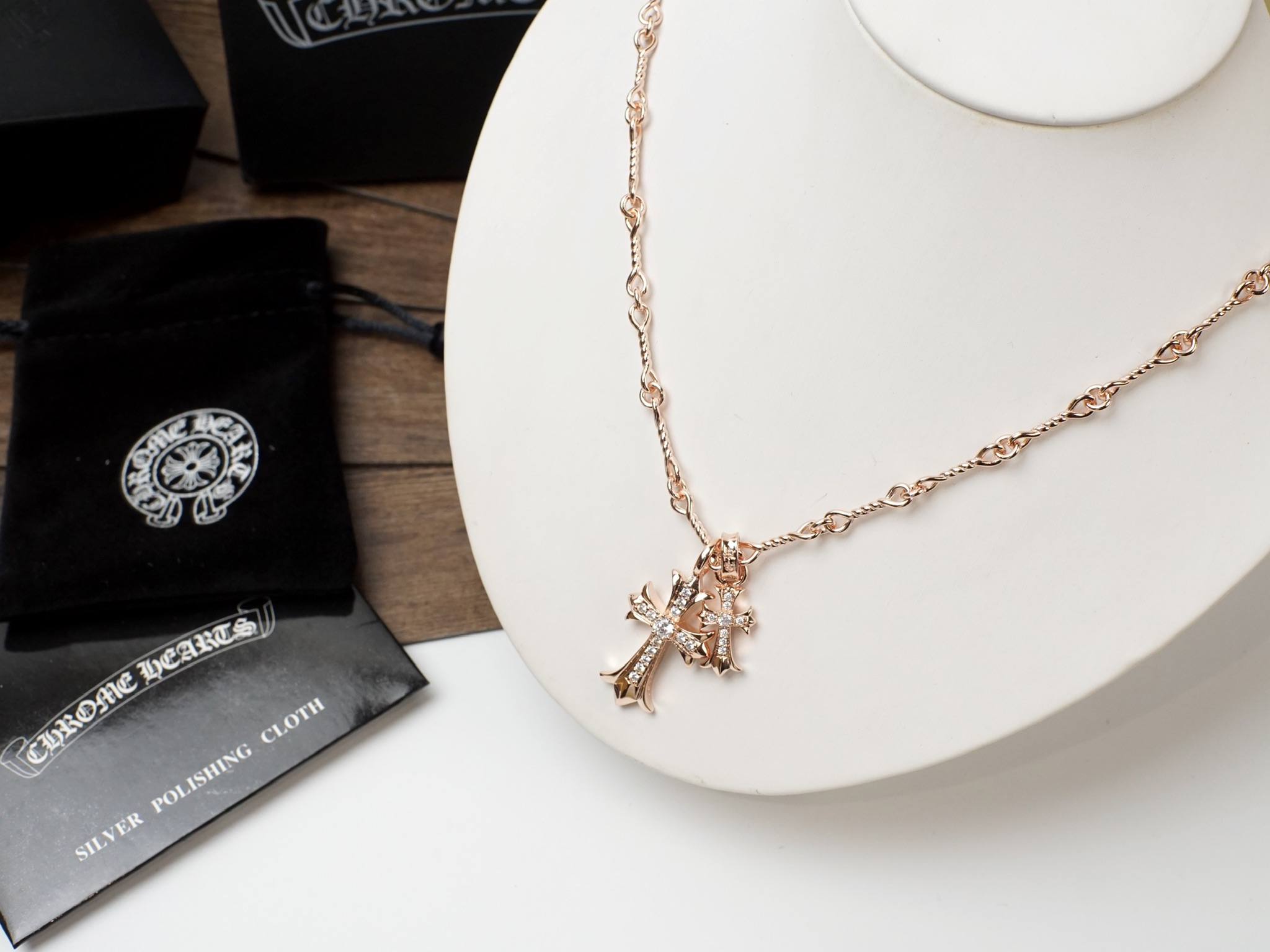 Chrome Hearts Chrome Hearts克罗心双十字项链