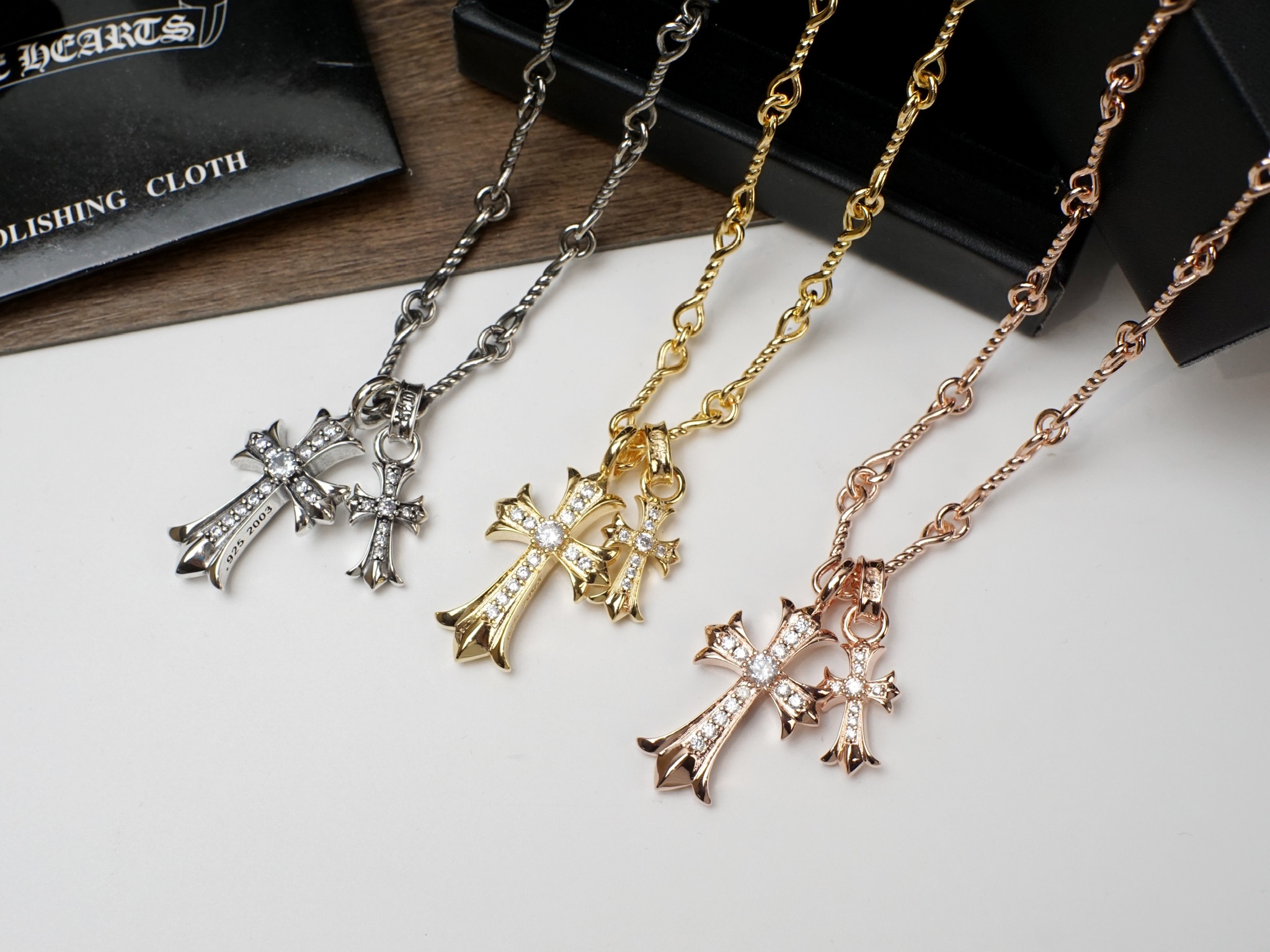 Chrome Hearts Chrome Hearts克罗心双十字项链
