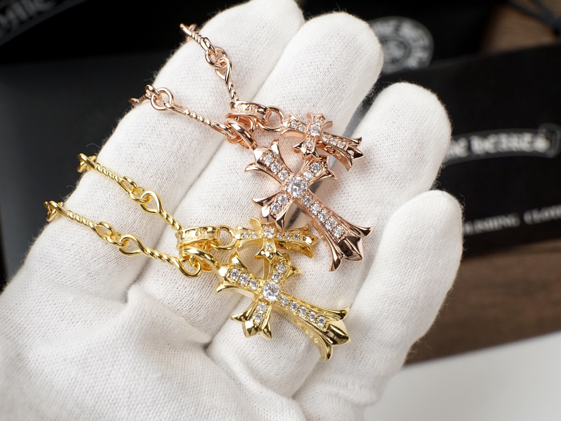Chrome Hearts Chrome Hearts克罗心双十字项链
