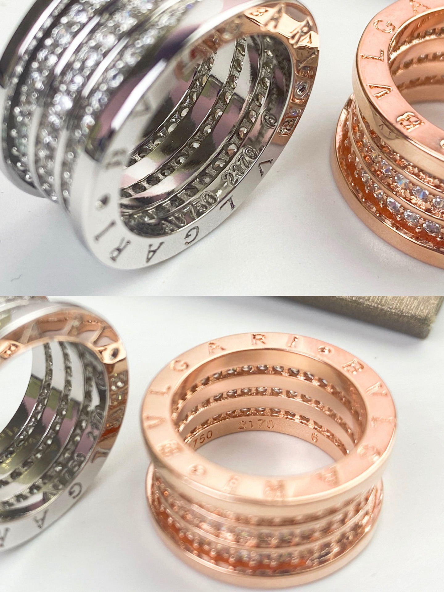 Bvlgari BVLGARI宝格丽B ZERO1系列三环满钻戒指