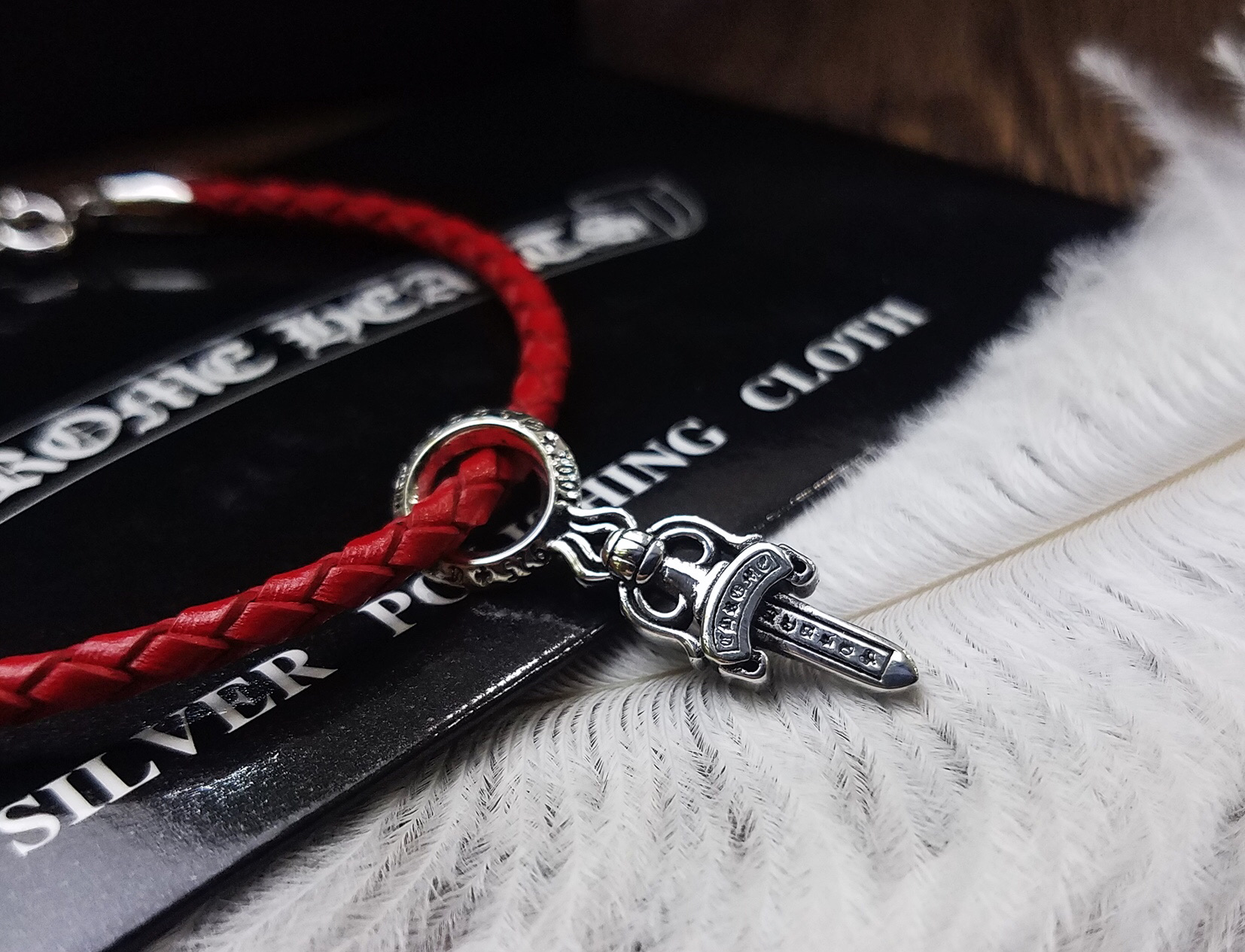Chrome Hearts Chrome He@rts 克罗心皮绳手链
