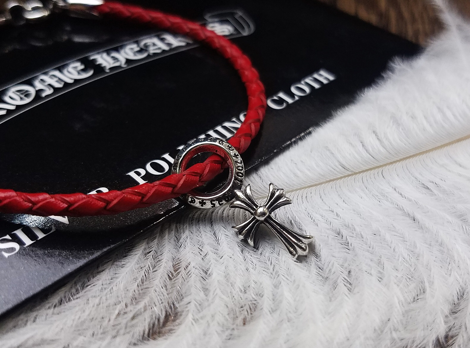 Chrome Hearts Chrome He@rts 克罗心皮绳手链