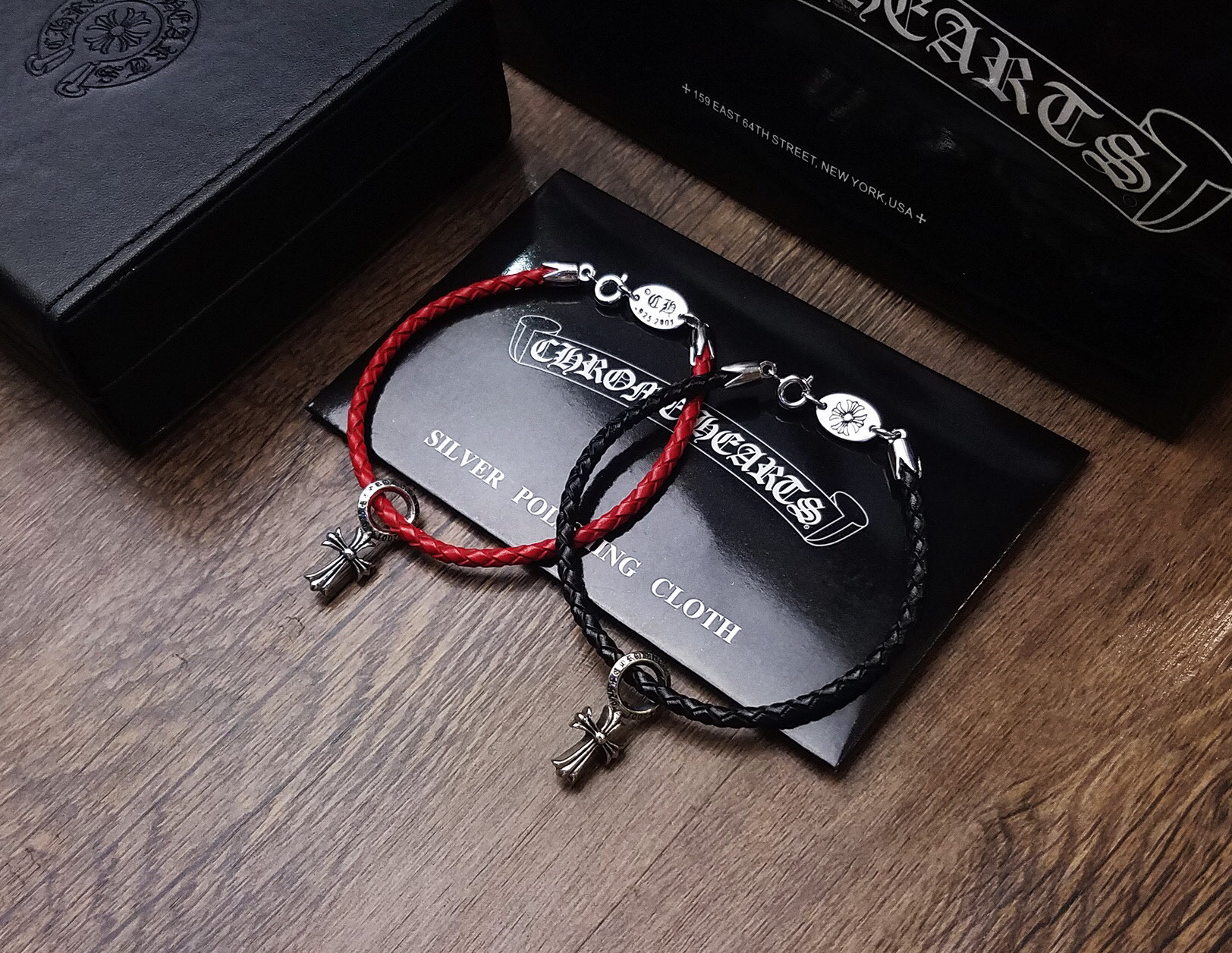 Chrome Hearts Chrome He@rts 克罗心皮绳手链