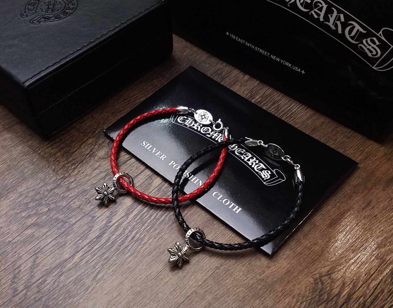 Chrome Hearts Chrome He@rts 克罗心皮绳手链