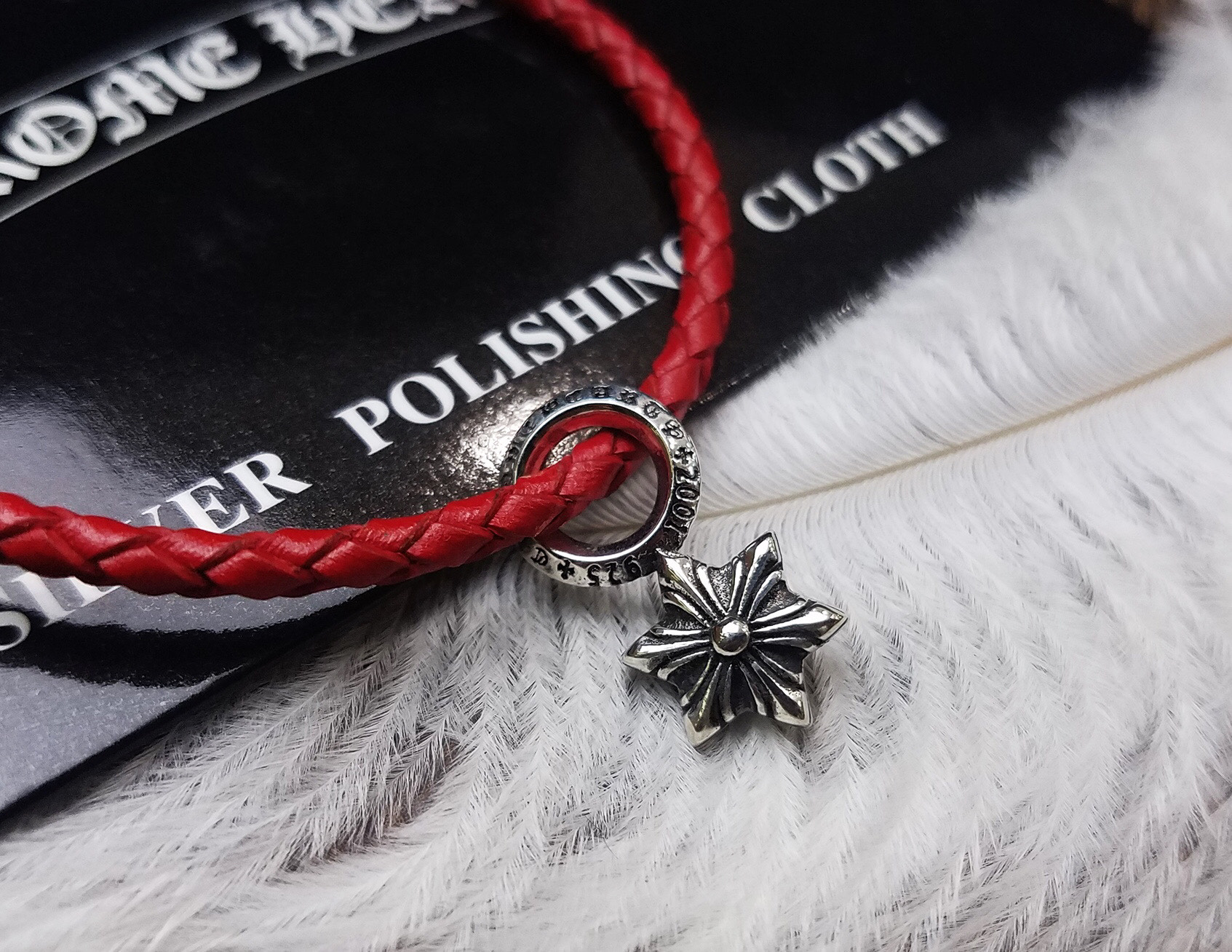 Chrome Hearts Chrome He@rts 克罗心皮绳手链