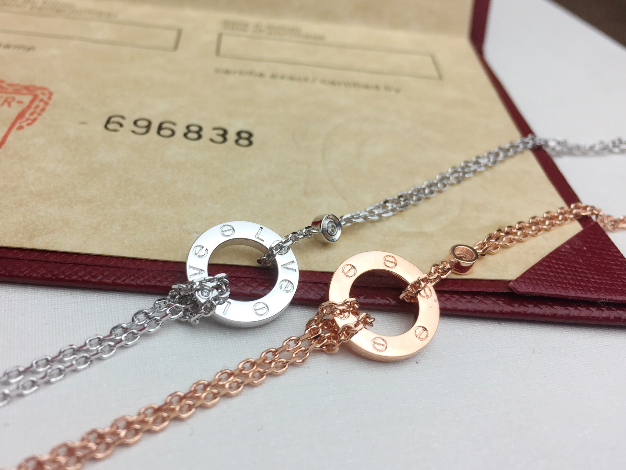 Cartier Cartier卡地亚 LOVE小圆环双层手链 订做～媲美真品 高端亚金电镀18k金工艺