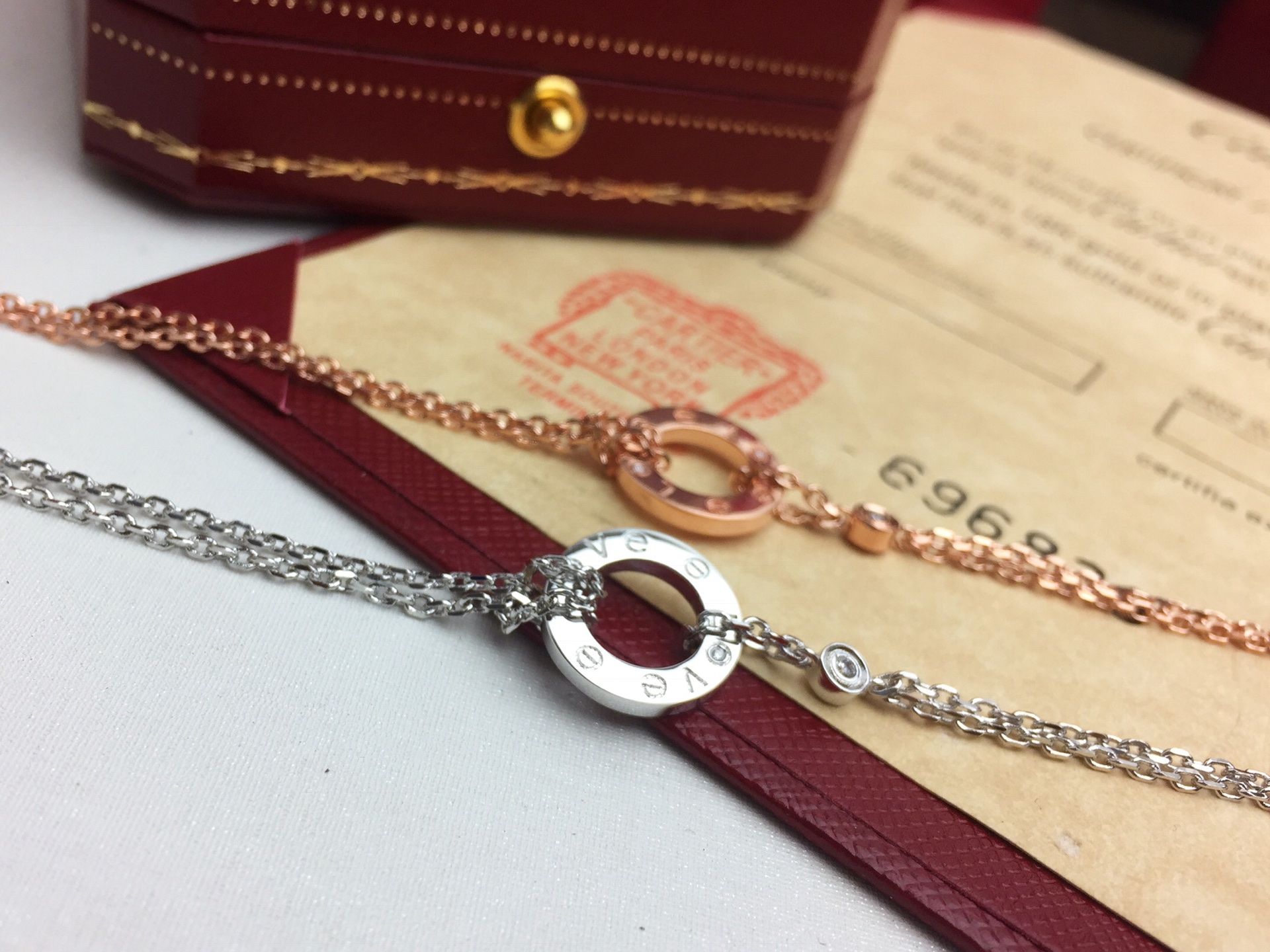 Cartier Cartier卡地亚 LOVE小圆环双层手链 订做～媲美真品 高端亚金电镀18k金工艺