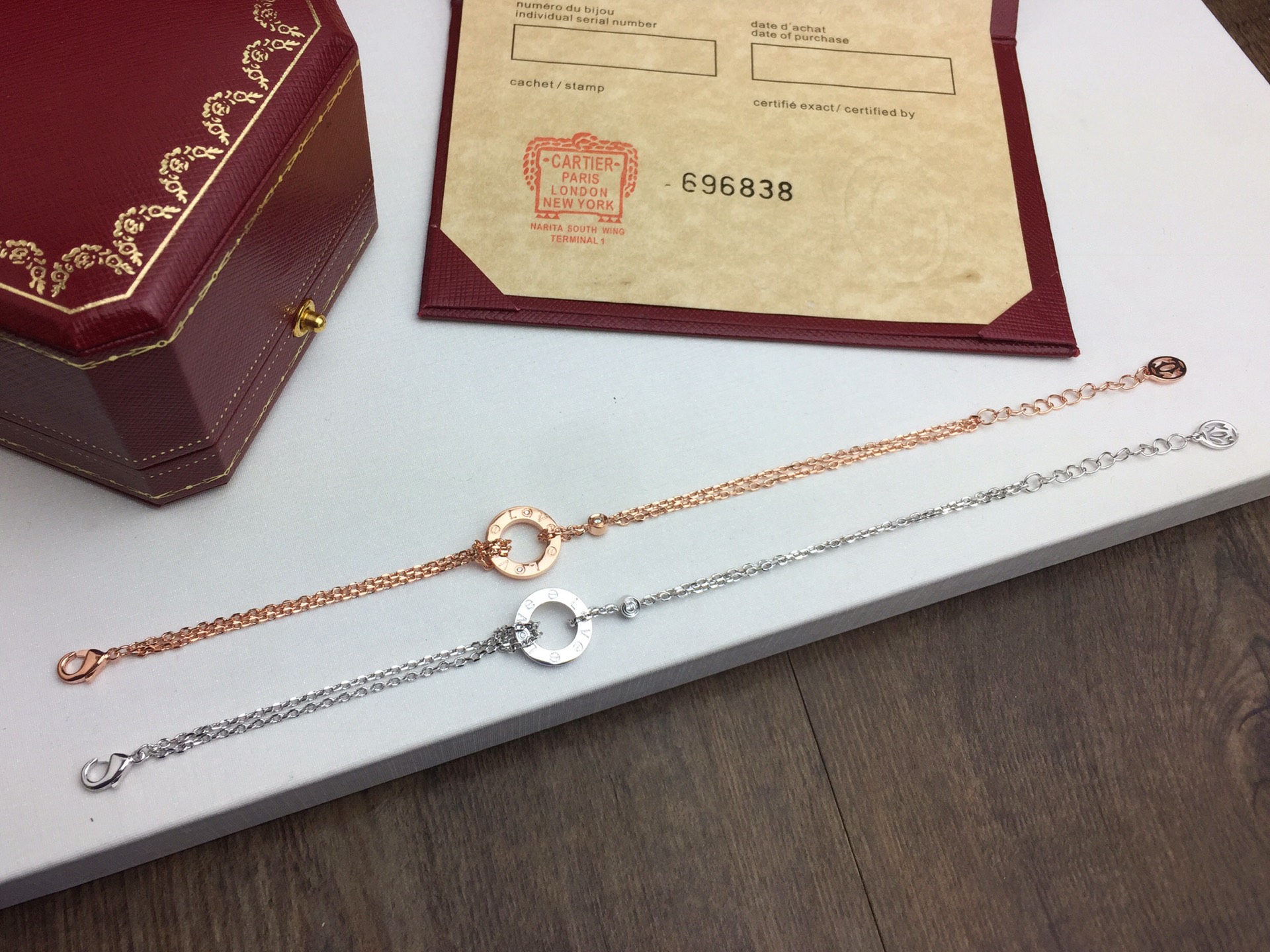Cartier Cartier卡地亚 LOVE小圆环双层手链 订做～媲美真品 高端亚金电镀18k金工艺