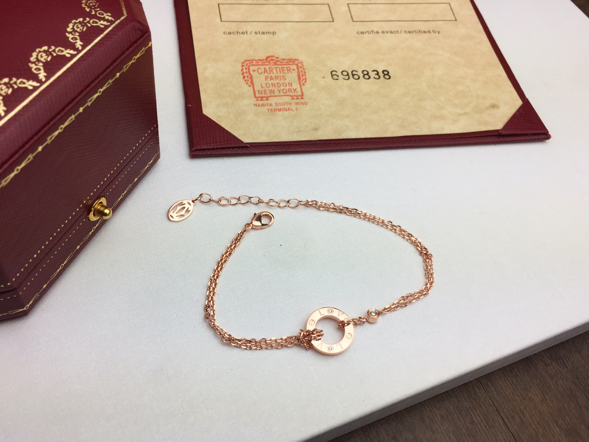 Cartier Cartier卡地亚 LOVE小圆环双层手链 订做～媲美真品 高端亚金电镀18k金工艺