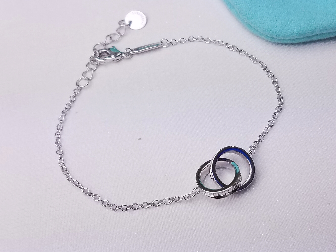 Tiffany & Co. Tiffany 1837双环手链 双环相扣设计
