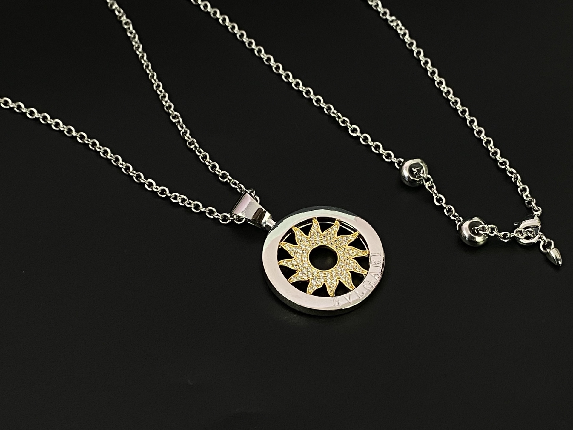 Bvlgari BVLGARI宝格丽镶钻旋转太阳项链