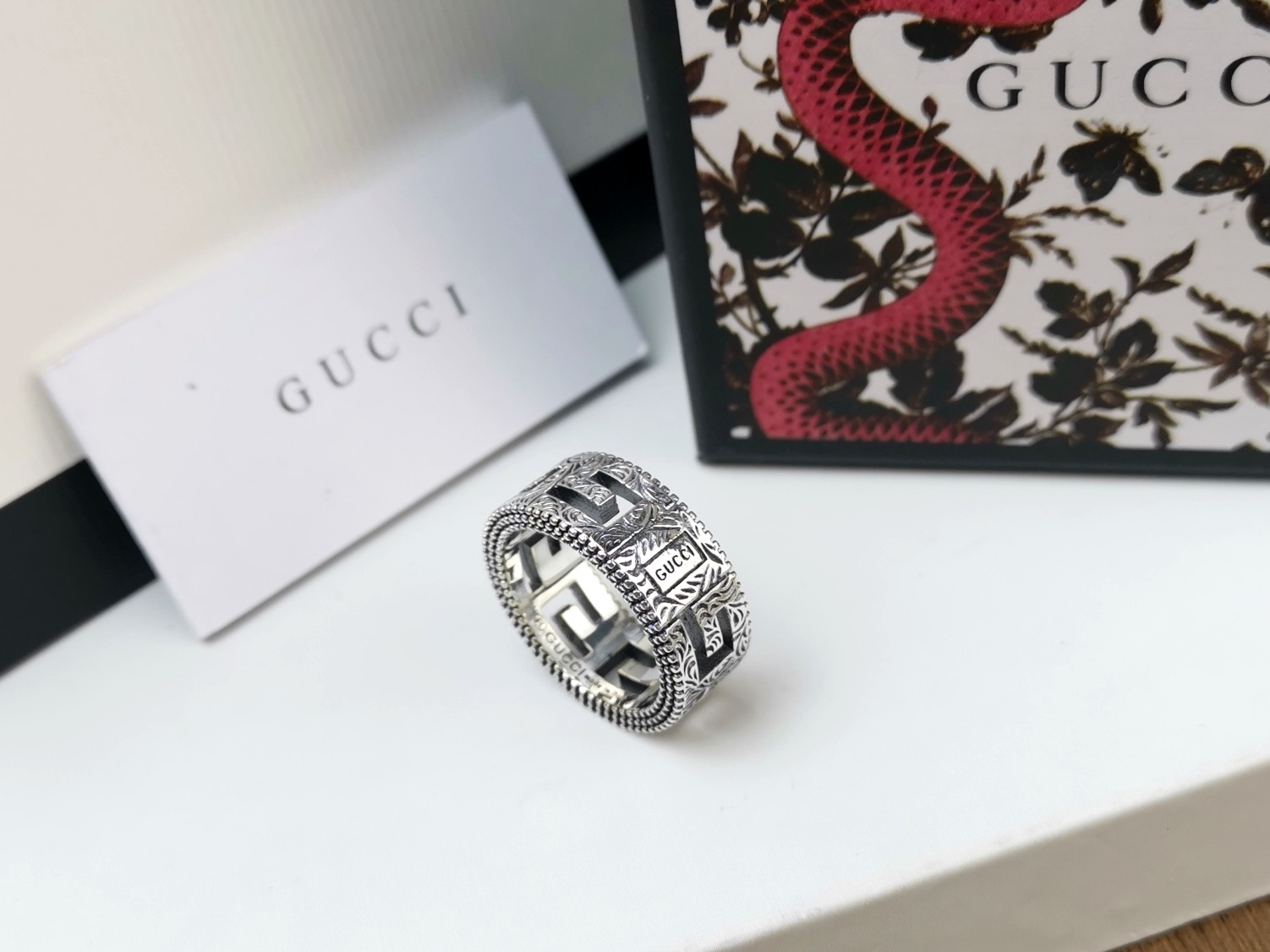 Gucci Gucci古驰 方形G图案戒指 #6789码# 潮人必入