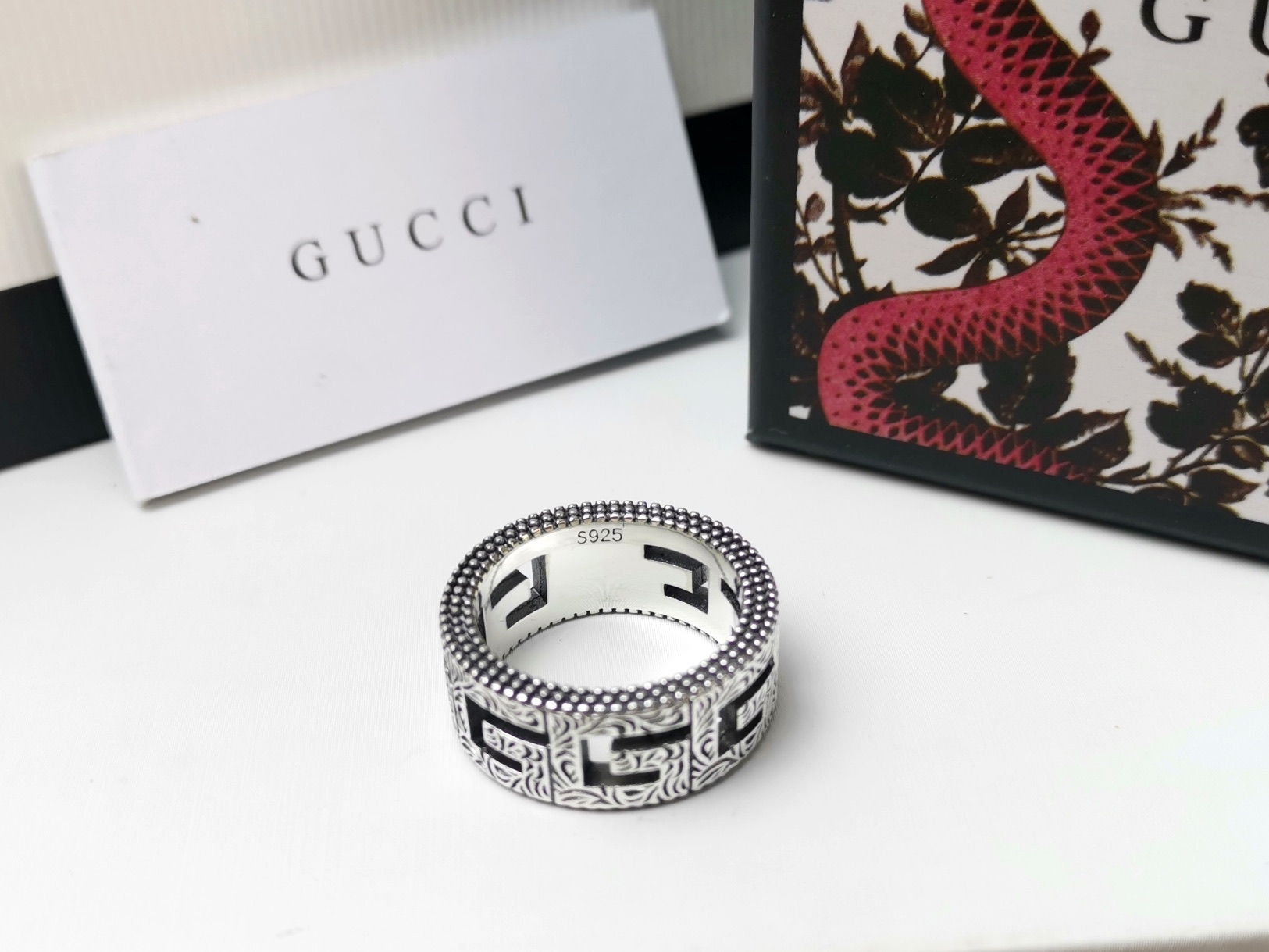 Gucci Gucci古驰 方形G图案戒指 #6789码# 潮人必入