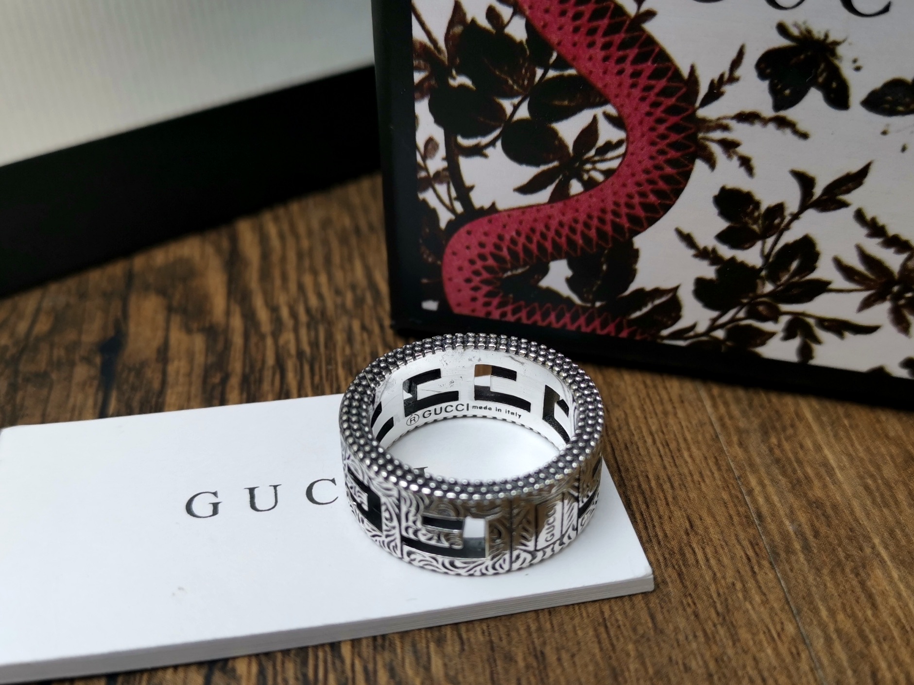 Gucci Gucci古驰 方形G图案戒指 #6789码# 潮人必入