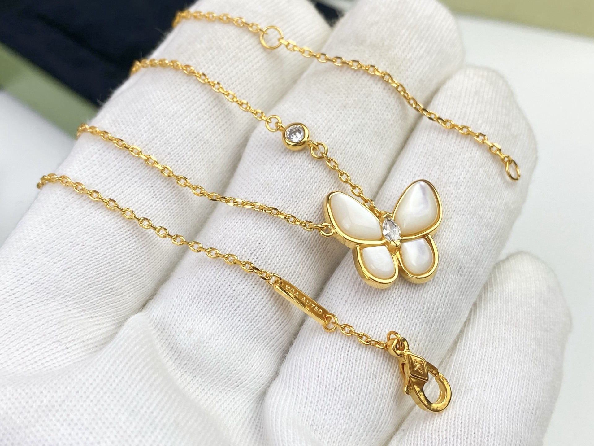 🦋VCA梵克雅宝白贝蝴蝶项链🌸 P
