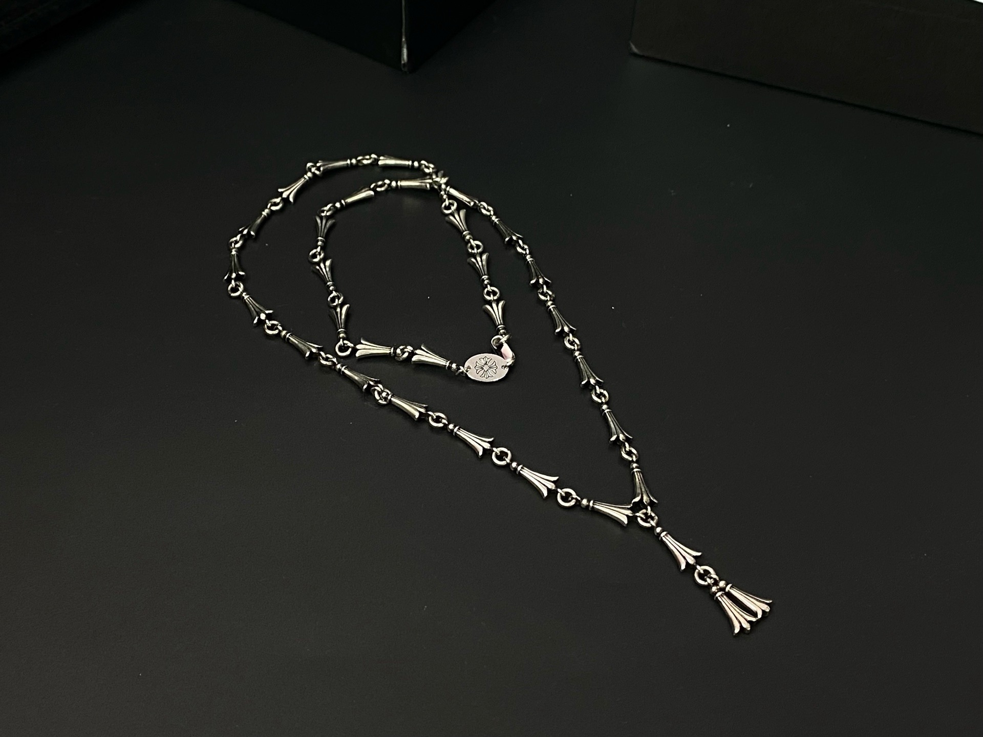 🔱Chrome Hearts 克罗心鱼尾一体项链 小众不容易撞款且颜值高的稀有款🧸三节鱼尾作为点睛之笔给