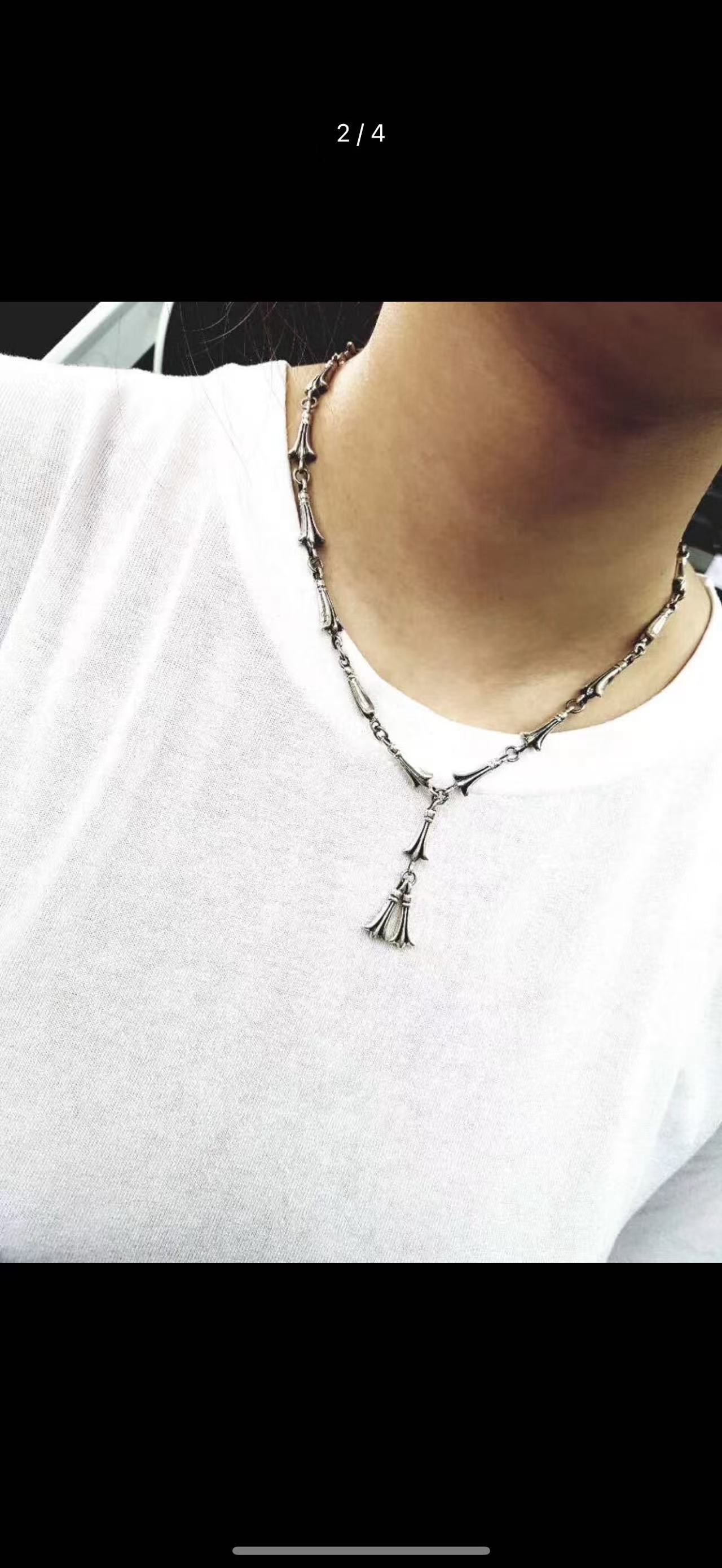 🔱Chrome Hearts 克罗心鱼尾一体项链 小众不容易撞款且颜值高的稀有款🧸三节鱼尾作为点睛之笔给