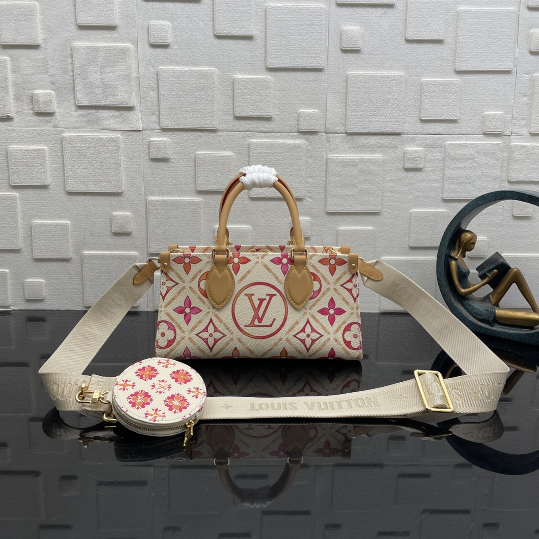 Louis Vuitton LV Onthego Tassen handtassen Roze Canvas Circle M25318