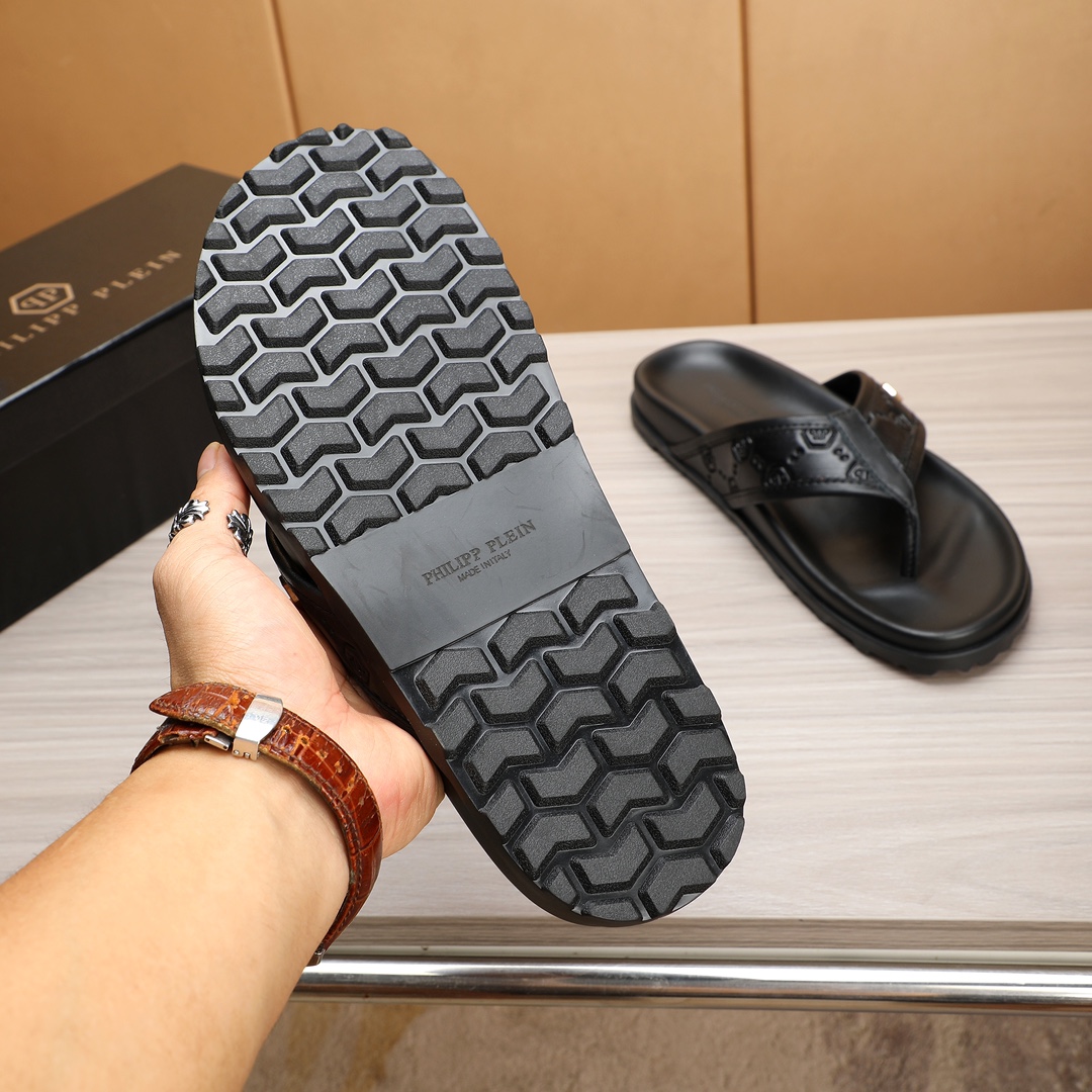 Philipp Plein Leather Thong Sandals for Men - Premium Quality, Comfortable Fit 9 i1720241906 3422 8