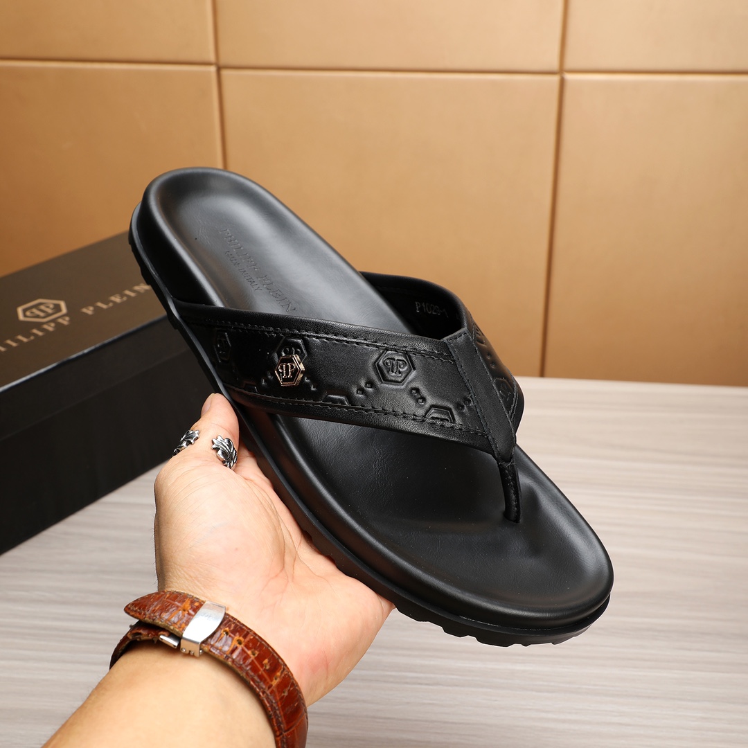 Philipp Plein Leather Thong Sandals for Men - Premium Quality, Comfortable Fit 8 i1720241906 4860 4
