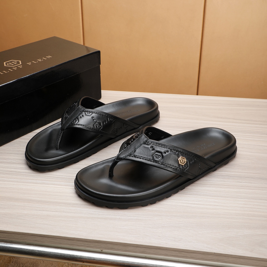 Philipp Plein Leather Thong Sandals for Men - Premium Quality, Comfortable Fit 4 i1720241906 7792 0