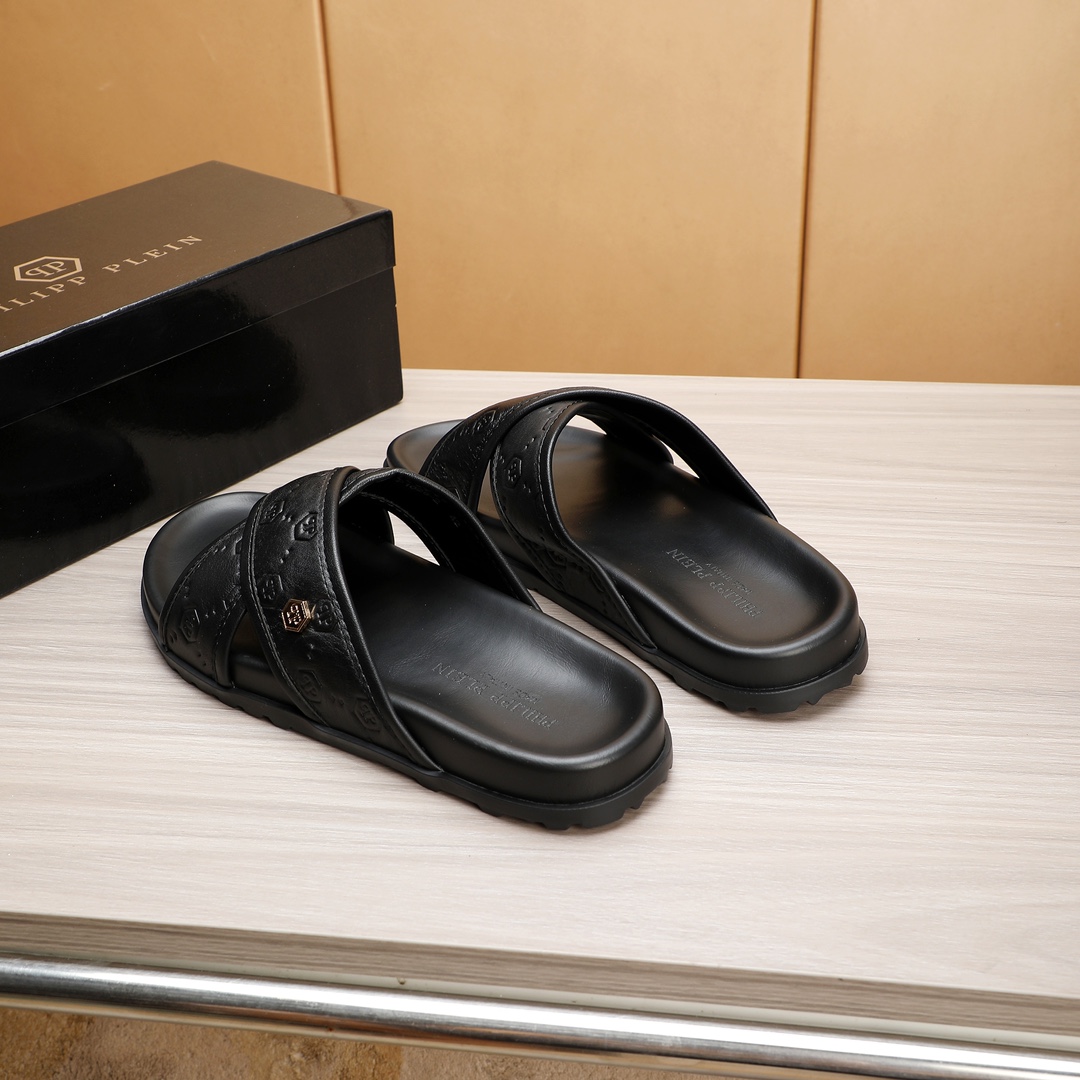 Philipp Plein Leather Cross Strap Sandals - Lightweight & Anti-Slip 5 i1720242172 2555 7