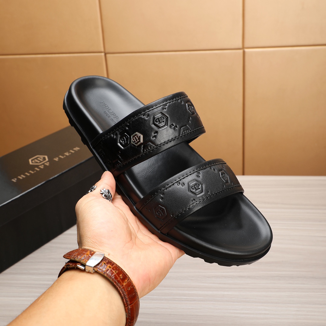 Philipp Plein Leather Sandals, Fashionable and Comfortable Summer Slides 6 i1720242237 7861 3