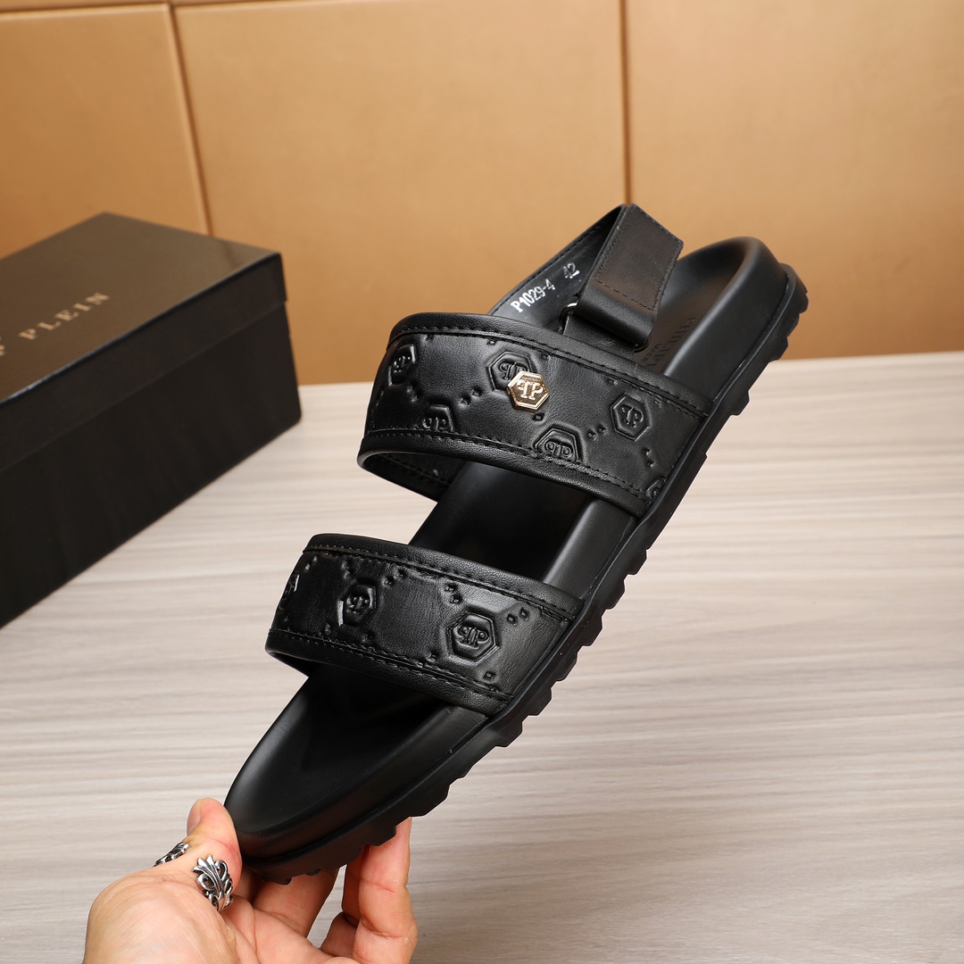 Philipp Plein Leather Sandals - Lightweight, Anti-Slip, and Comfortable 6 i1720242412 482 3