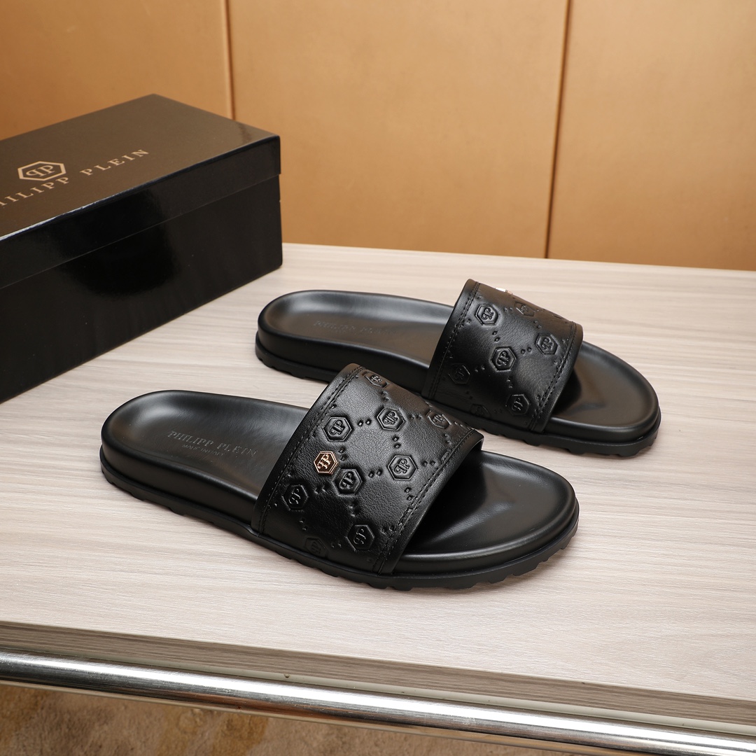 Philipp Plein Leather Slides: Premium Quality, Comfortable, and Stylish 2 i1720242461 4316 6