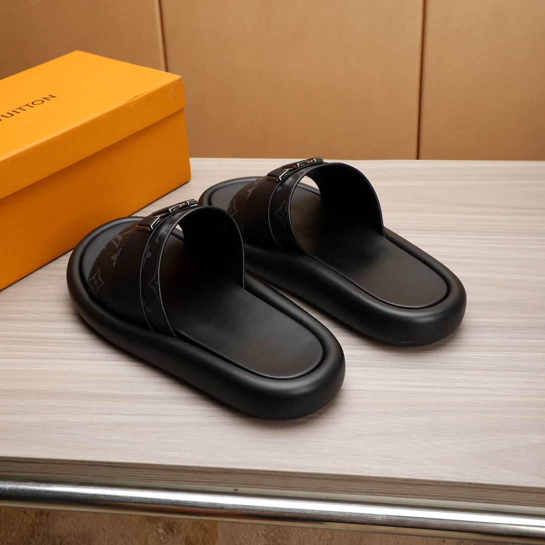 Louis Vuitton Men's Leather Flat Sandals, Fashionable and Comfortable. Size 38-46 5 i1721058117 2118 8