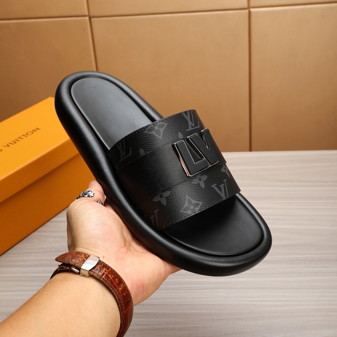 Louis Vuitton Men's Leather Flat Sandals, Fashionable and Comfortable. Size 38-46 8 i1721058117 3761 2