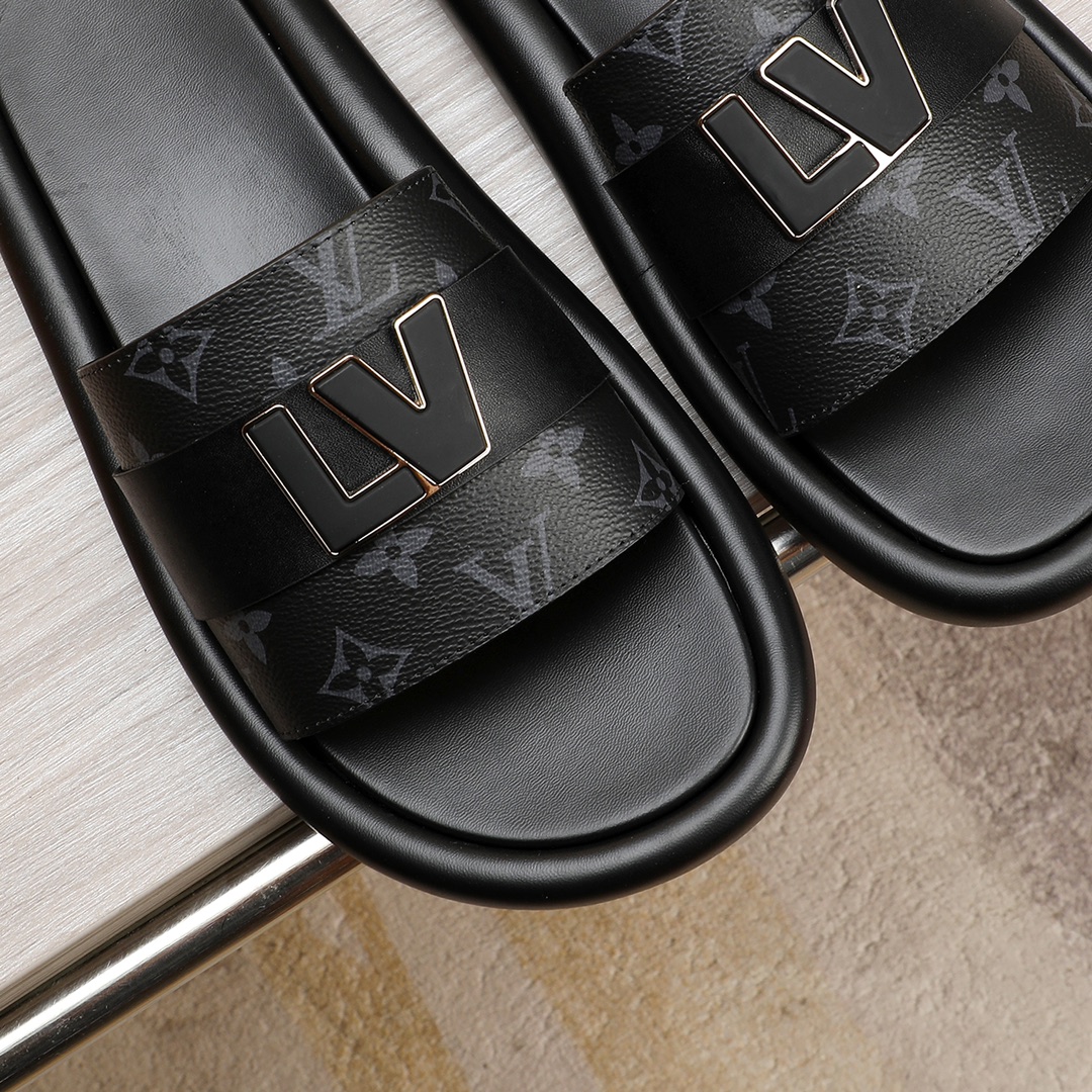 Louis Vuitton Men's Leather Flat Sandals, Fashionable and Comfortable. Size 38-46 10 i1721058117 4859 1