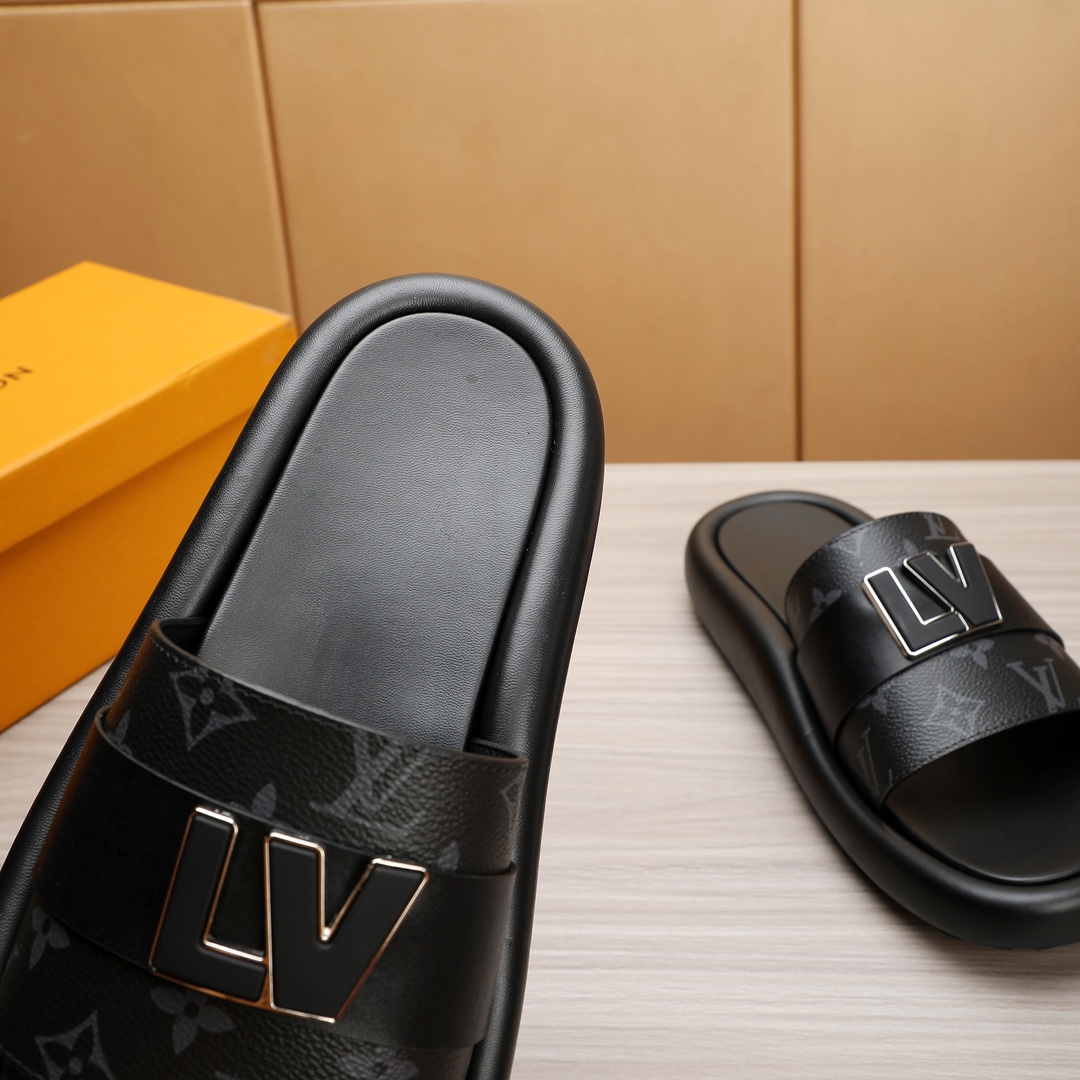 Louis Vuitton Men's Leather Flat Sandals, Fashionable and Comfortable. Size 38-46 6 i1721058117 657 4