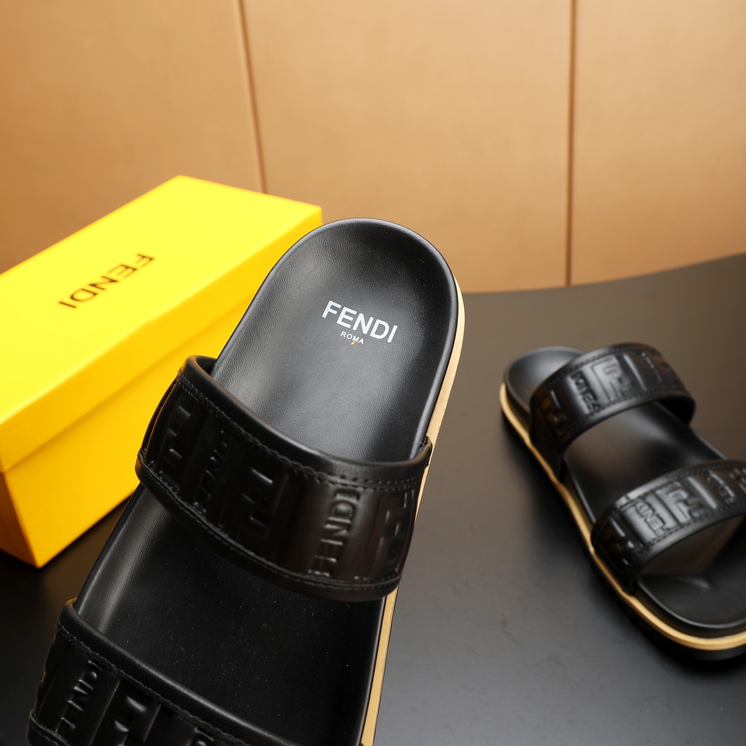 Fendi Men's Leather Slides - Casual & Business Style - Sizes 38-46 8 i1723733180 2499 7