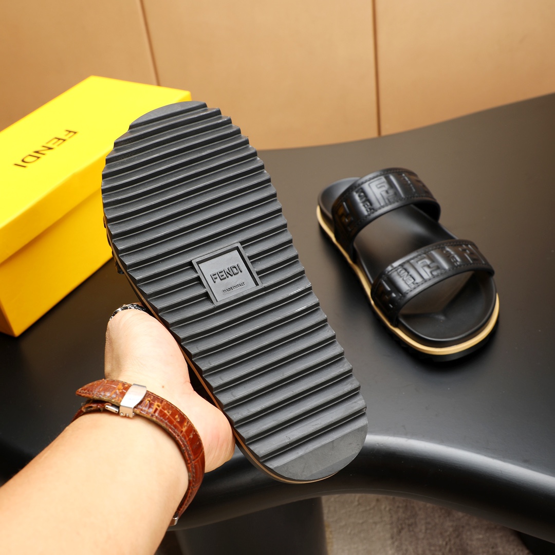 Fendi Men's Leather Slides - Casual & Business Style - Sizes 38-46 10 i1723733180 4375 1