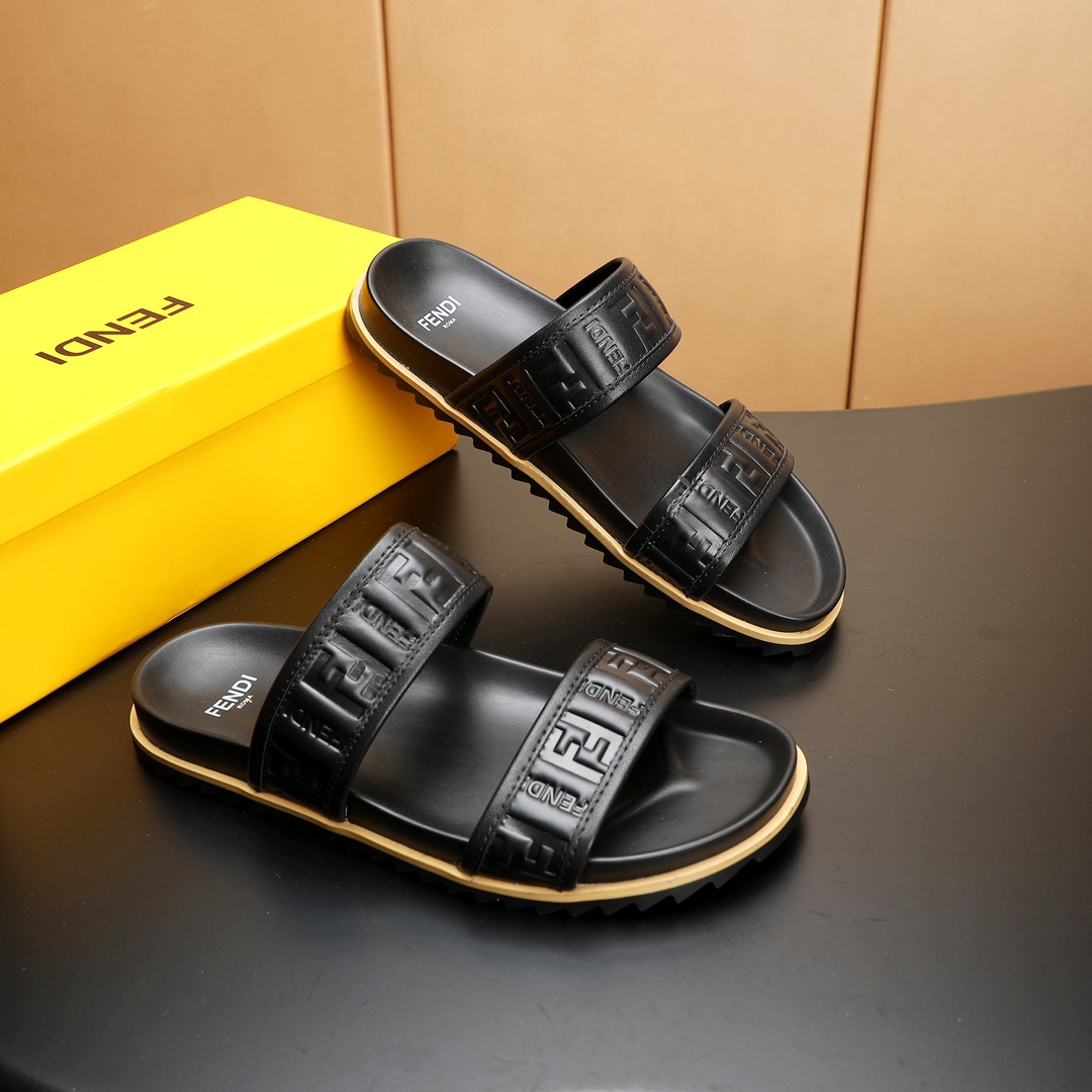 Fendi Men's Leather Slides - Casual & Business Style - Sizes 38-46 3 i1723733180 5622 6