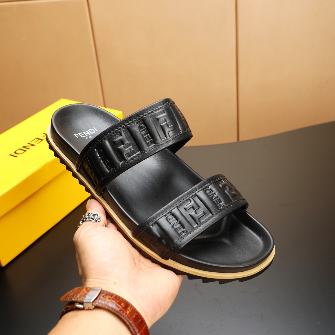 Fendi Men's Leather Slides - Casual & Business Style - Sizes 38-46 7 i1723733180 957 3