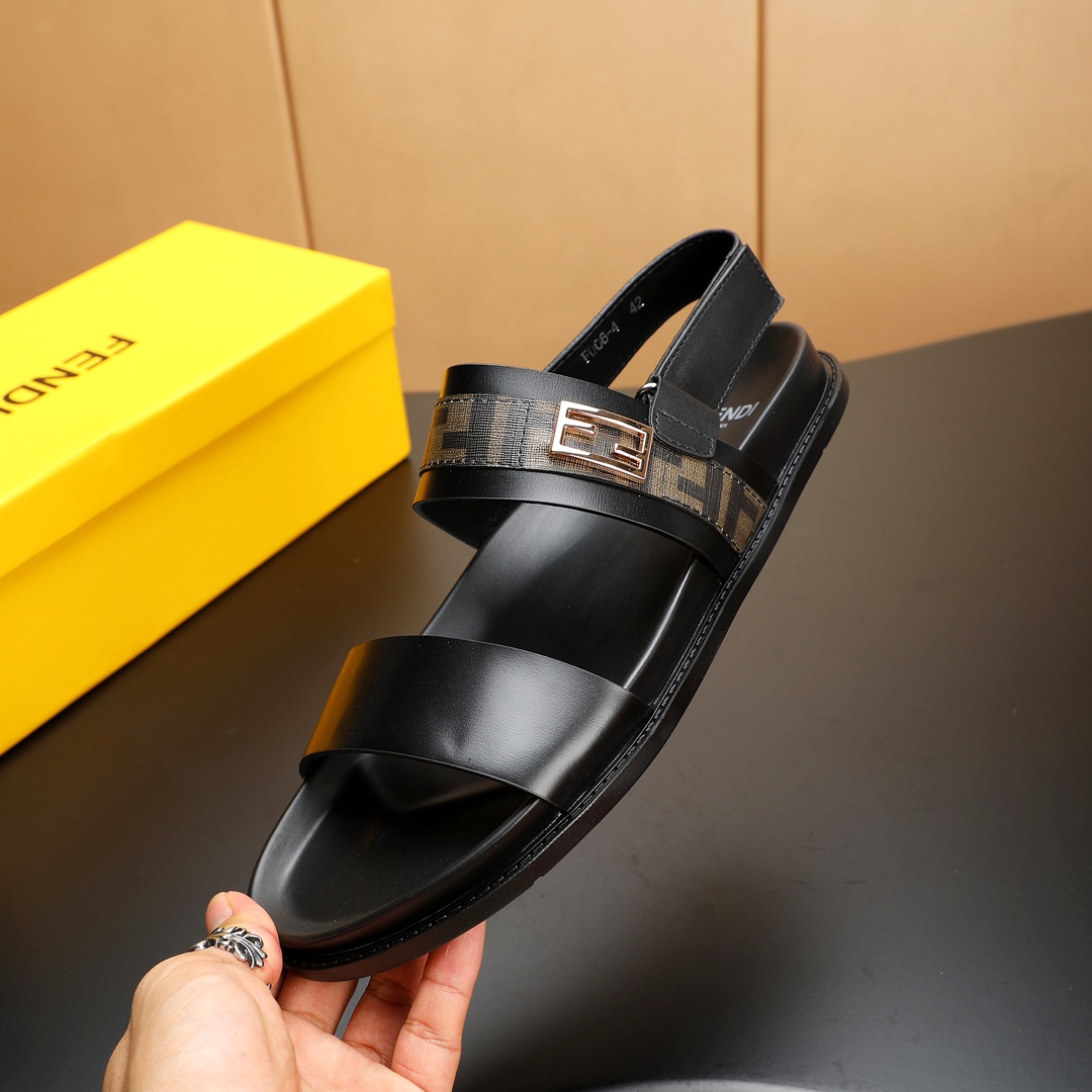 Fendi Men's Leather Sandals - Stylish, Comfortable, and Durable 9 i1723733404 355 4