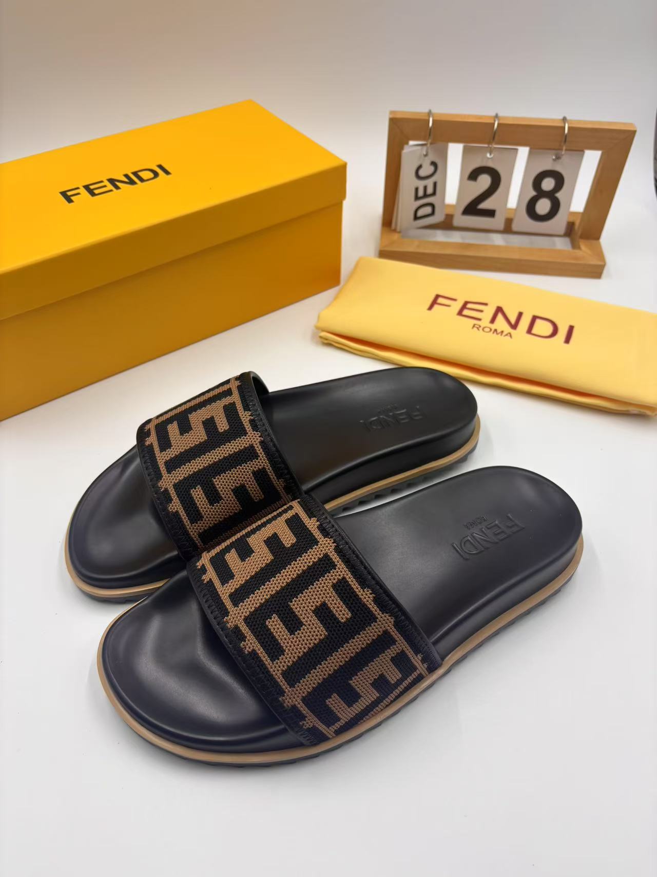 Fendi Men's Logo Slide: Comfortable, Stylish, and Breathable Summer Shoes 4 i1742745663630 3359 0 2