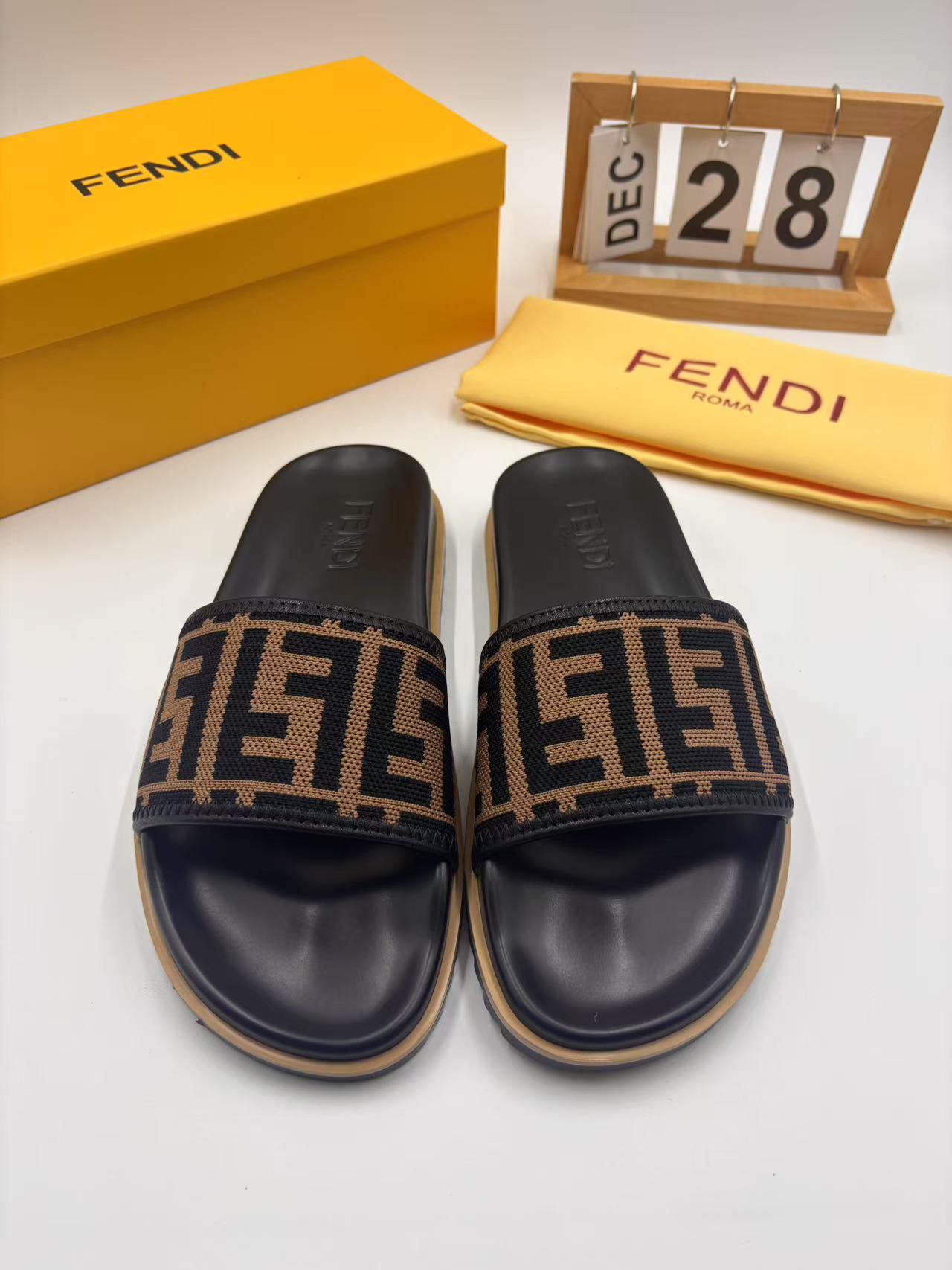 Fendi Men's Logo Slide: Comfortable, Stylish, and Breathable Summer Shoes 2 i1742745663630 4901 0 0