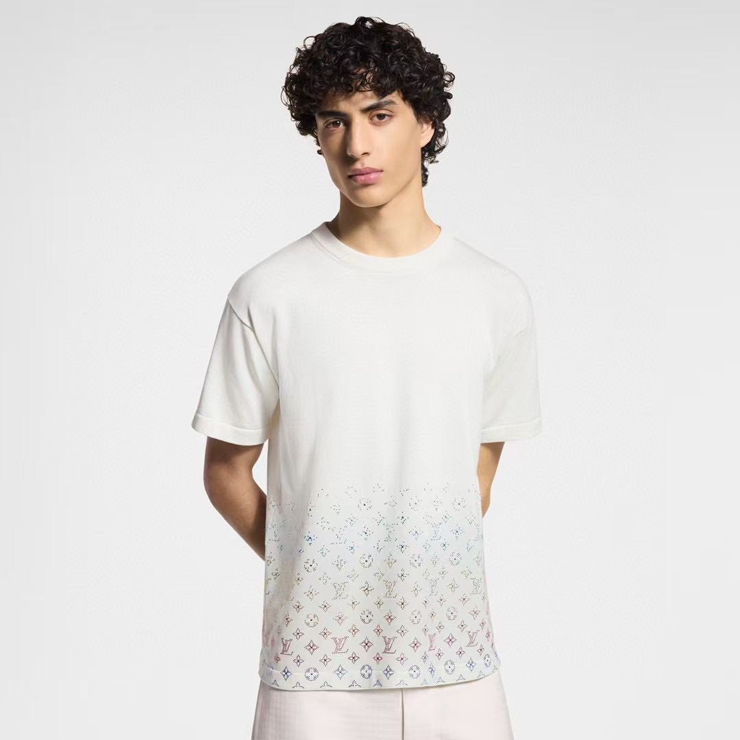 Louis Vuitton Crystal Jersey Tee - Crew Neck, Short Sleeve, Unisex Design 1 i1743341715276 6177 0 2
