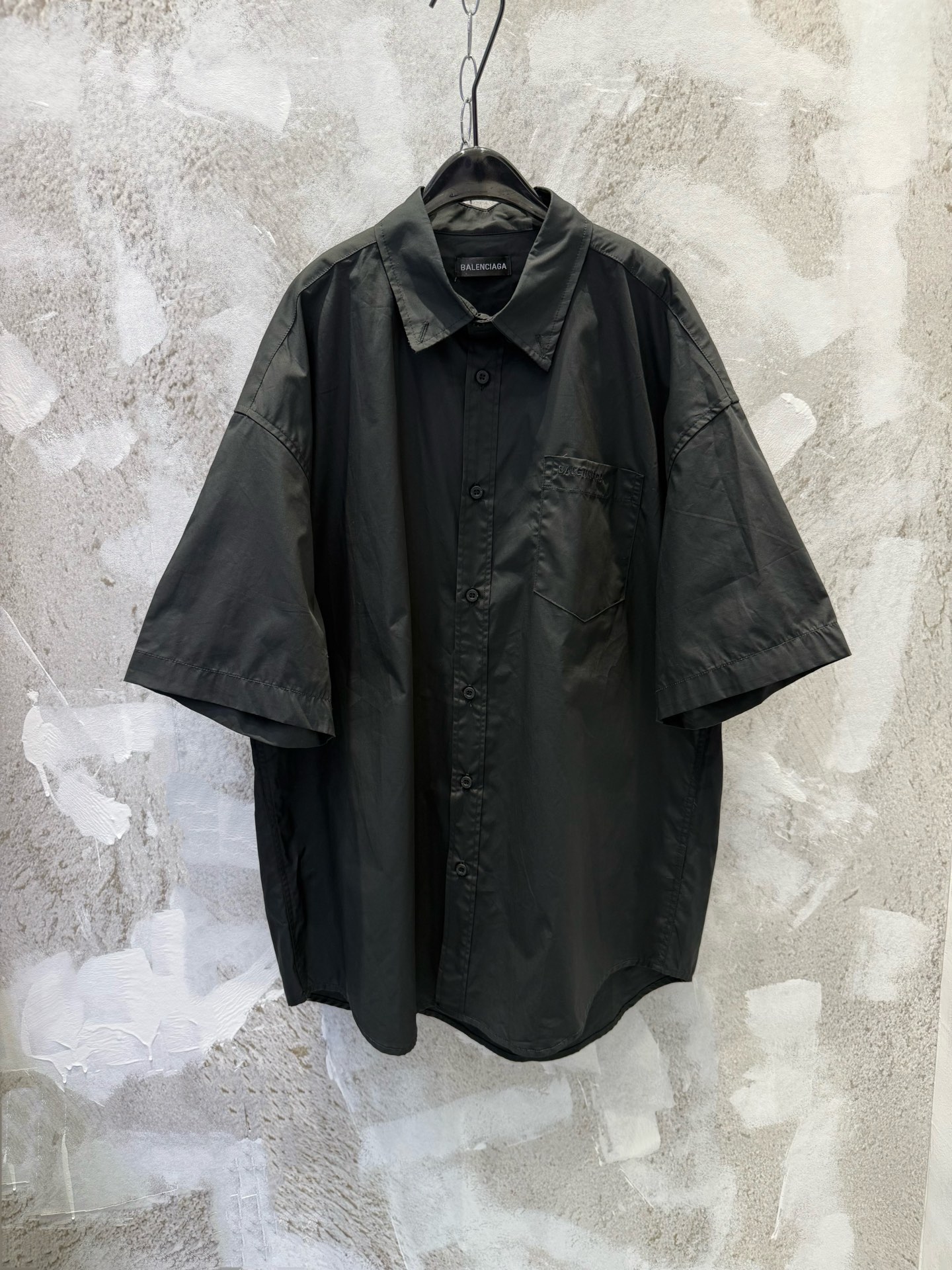 P118 BLCG 25SS camisa de manga corta con papel de enmascarar, tejido de popelín de 60 hilos de alta densidad, previamen…